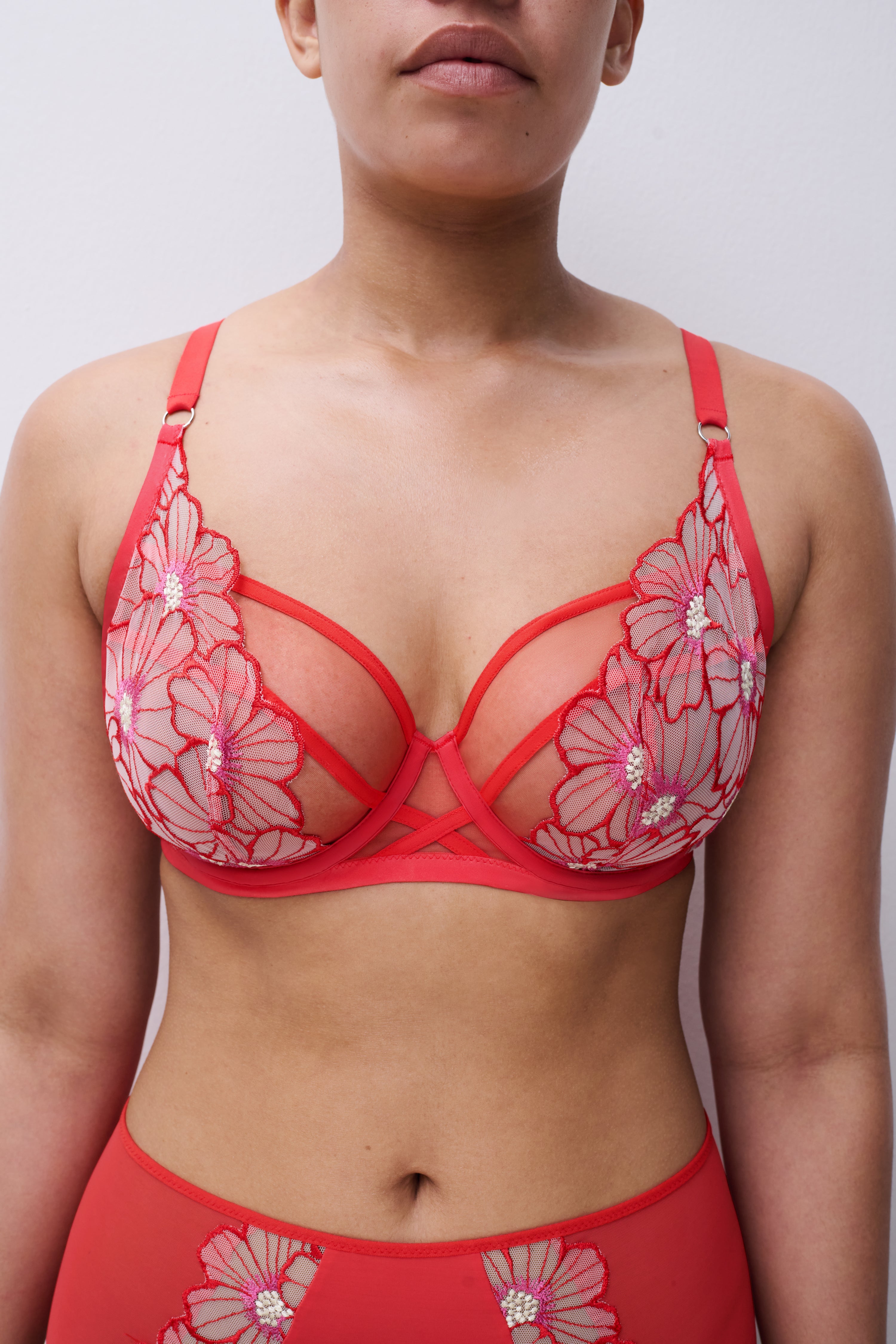 Soutien-gorge armature enveloppant - LUSH fleur flamboyante - Chantelle Pulp