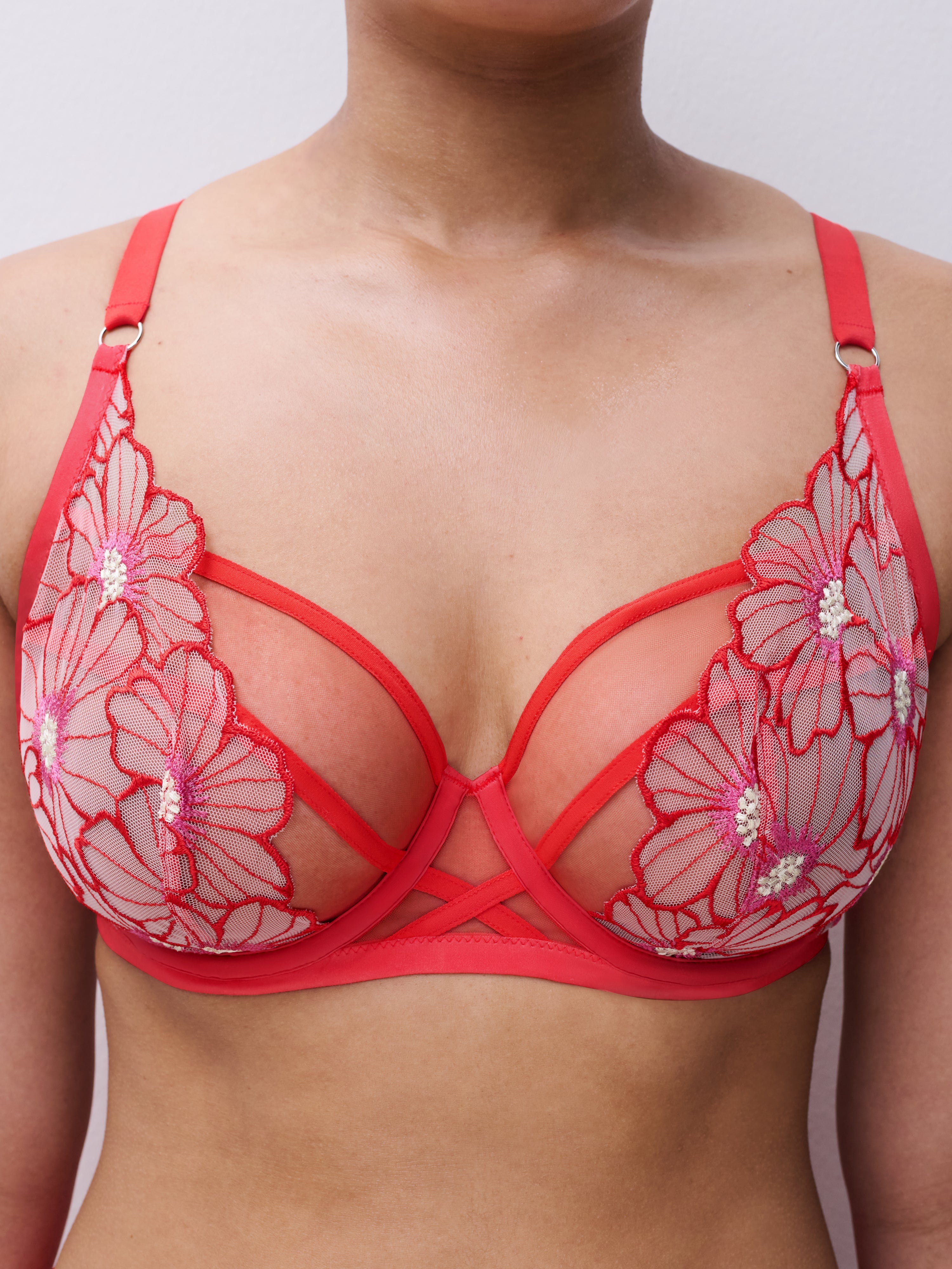 Soutien-gorge armature enveloppant - LUSH fleur flamboyante - Chantelle Pulp