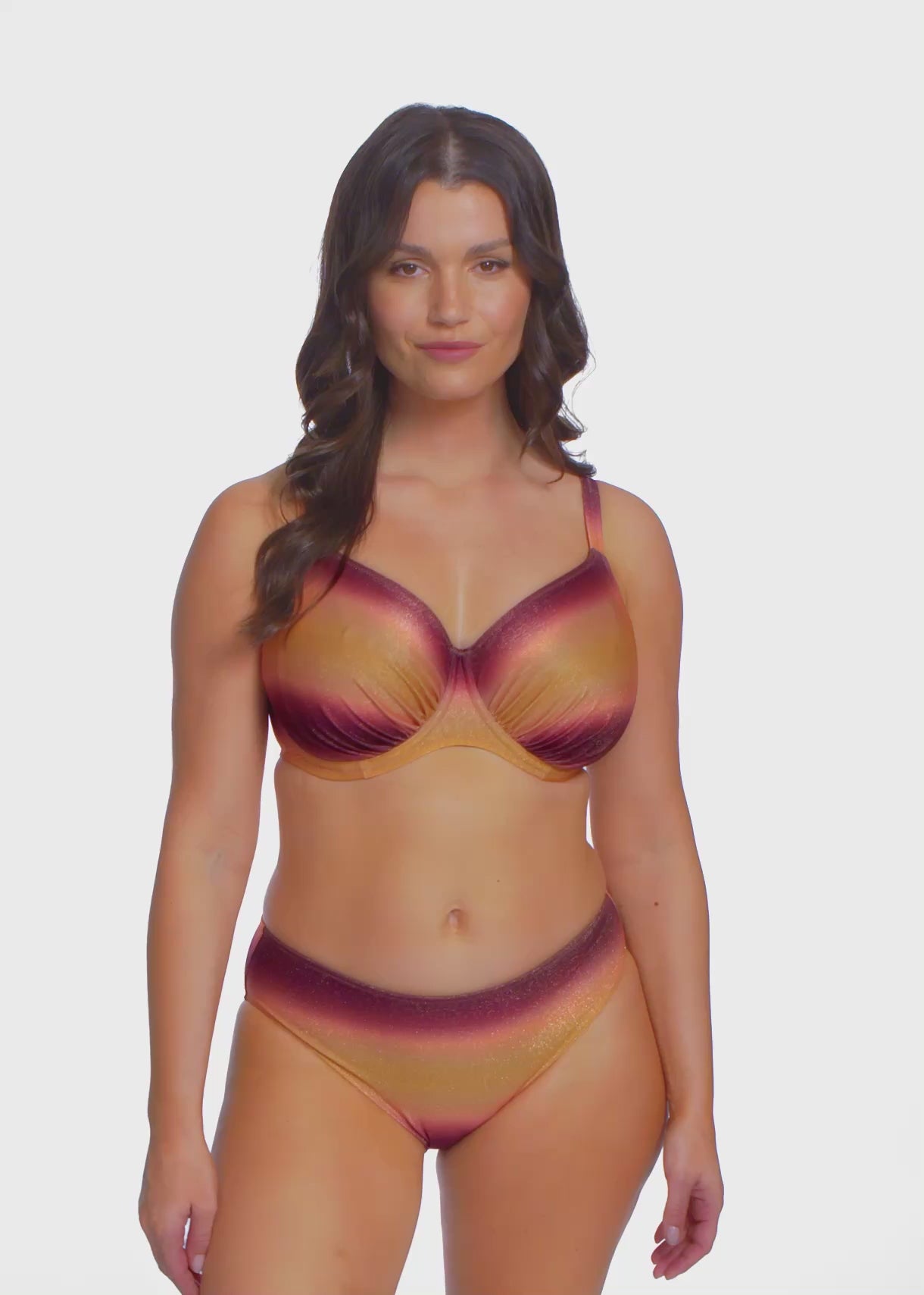 Charger la vidéo : Haut de maillot de bain - Soutien-gorge plissé emboitant armatures - PAROS COAST - Fantasie