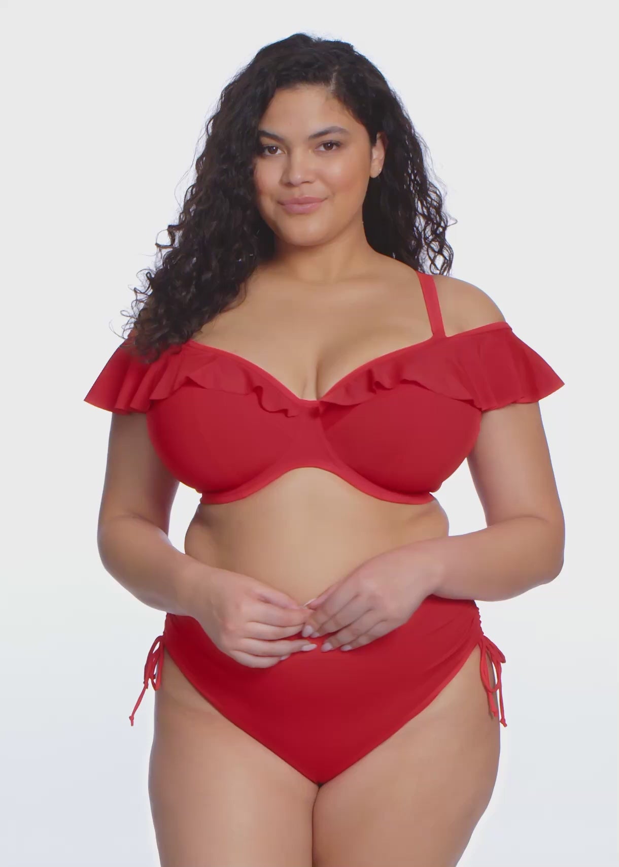 Charger la vidéo : Haut de maillot de bain soutien-gorge Plunge armatures - PLAIN SAILING - Elomi