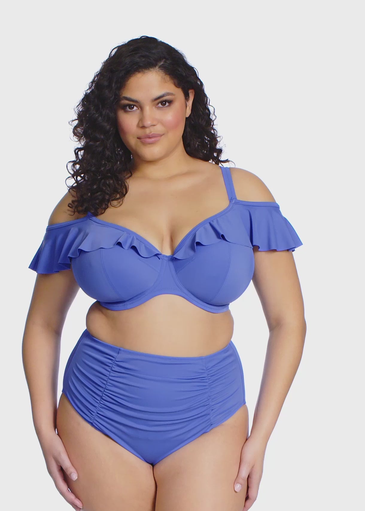 Charger la vidéo : Haut de maillot de bain soutien-gorge Plunge armatures - PLAIN SAILING - Elomi